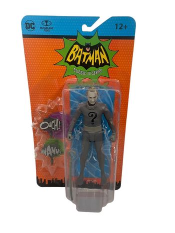 Figurine Dc Comics Batman 66 The Riddler Black and White Classic Tv Series 15cm McFarlane Toys neuf