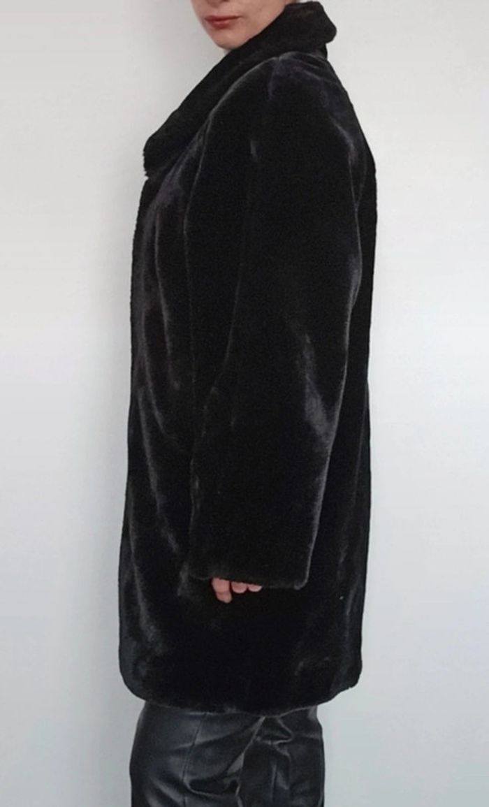 Superbe manteau fourrure noire vintage - photo numéro 9
