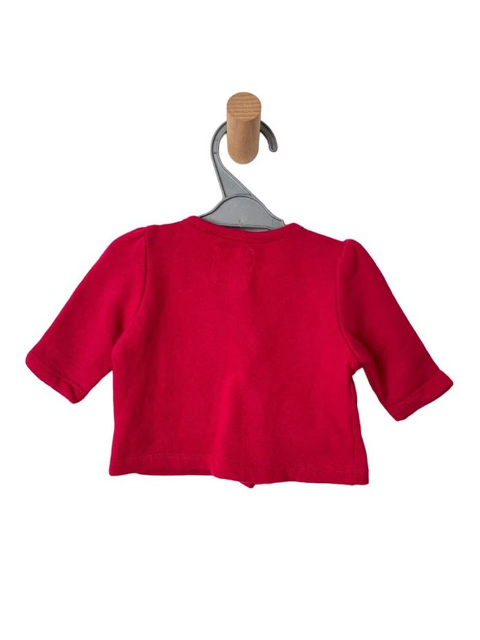 Sweat-gilet fuchsia à petites poches - TEX baby 3 mois - photo numéro 3