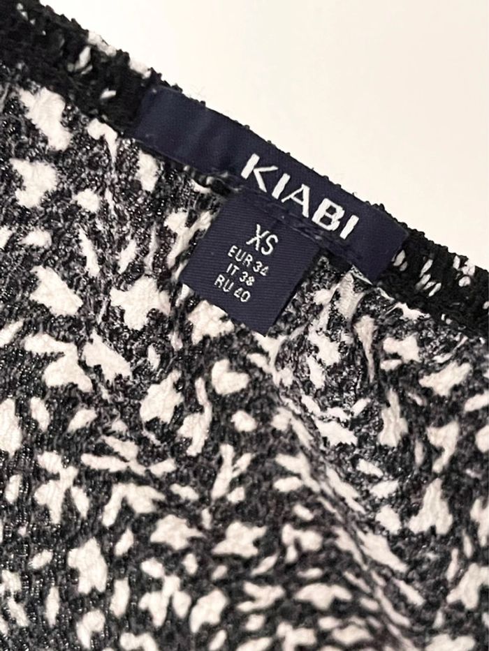 Magnifique combinaison longue noire et blanche Kiabi taille 34 avec petites manches ballon - photo numéro 8