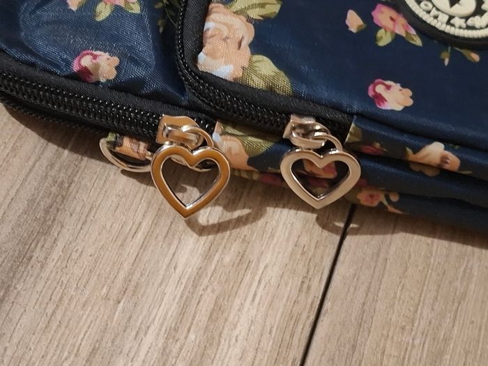 Sac à main femme téléphone portable bandoulière mini sac quotidien motif fleur bleue - photo numéro 3