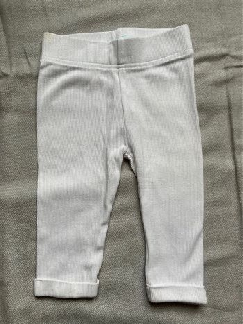 Legging blanc Okaïdi 6m coton côtelé
