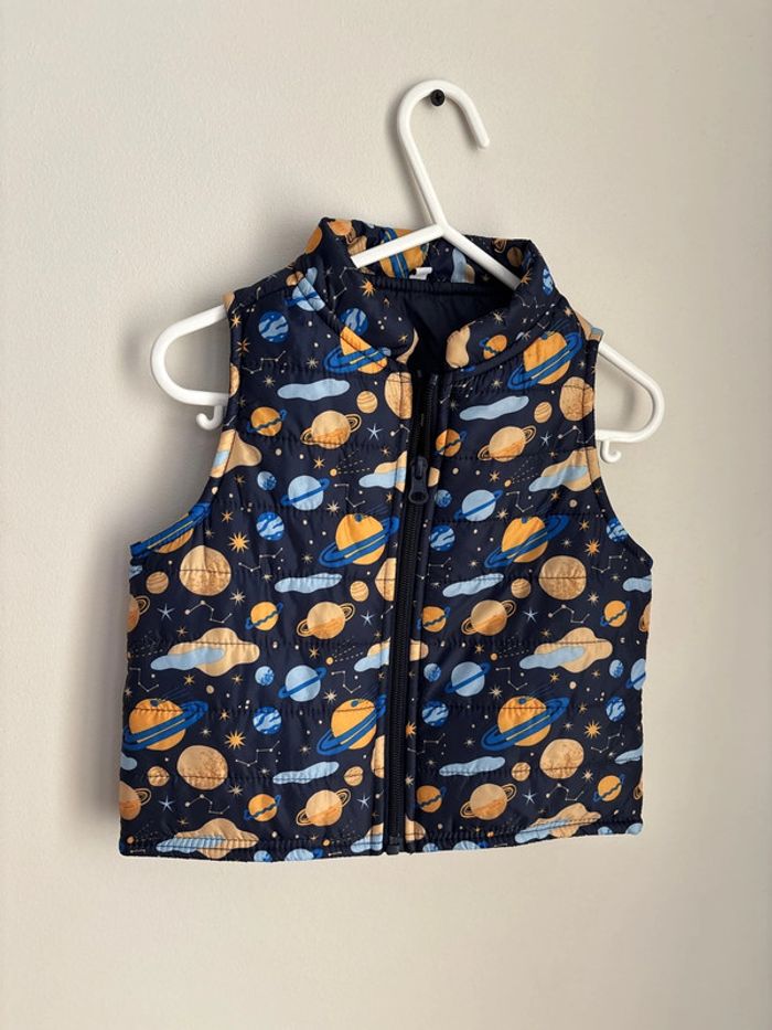 Doudoune sans manche taille 23 mois thème espace 🪐