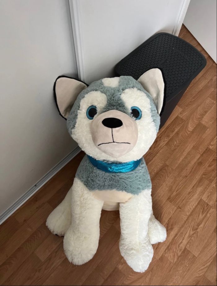 Grande peluche chien bleu - photo numéro 2