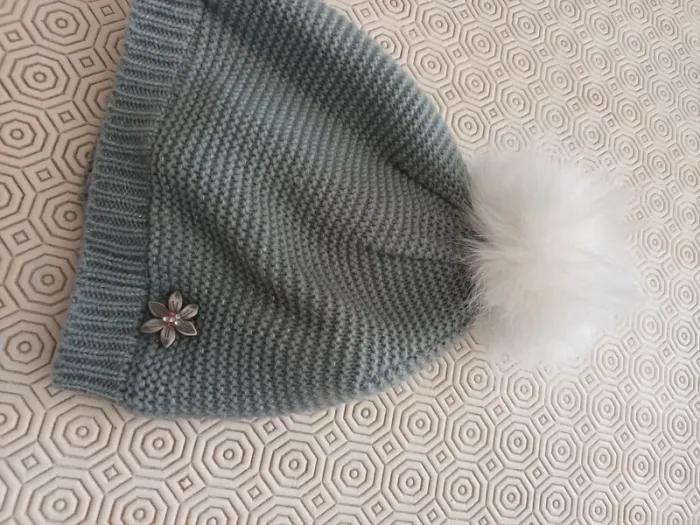 Bonnet Sergent major gris. Tour de tête  54 cms - photo numéro 2