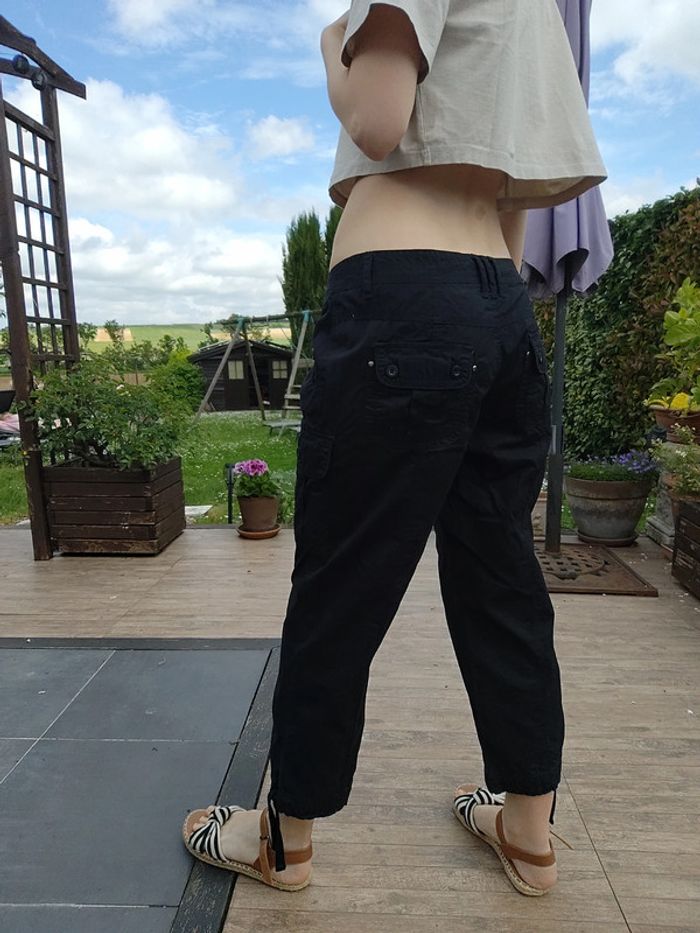 Pantacourt noir à lacets taille basse T40 - KWoman - photo numéro 5