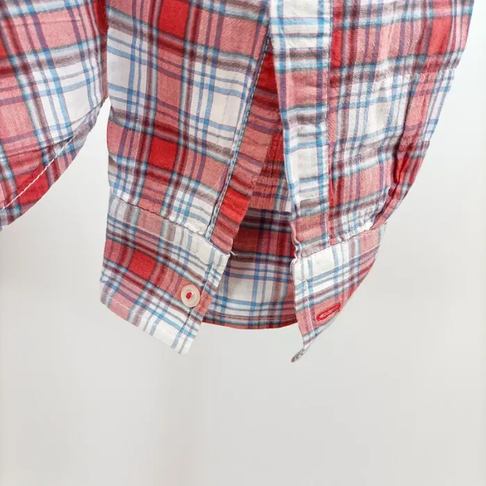 Chemise à carreaux rouges Topman style bûcheron coton élastane taille L  A1296 - photo numéro 6