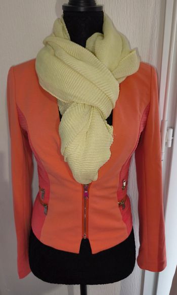 veste blazer orange corail