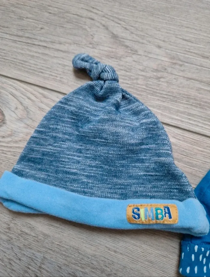 Lot de 2 bonnets coton 3/6 mois - photo numéro 2