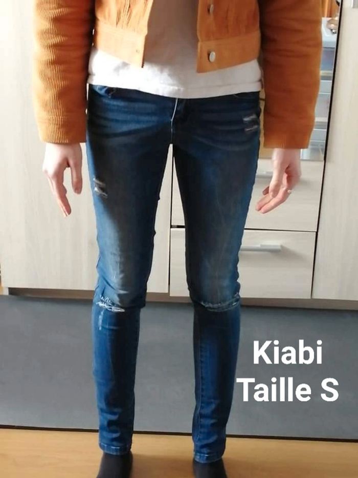 Jean bleu effet déchiré Taille S