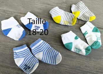 Lot n°397 Lot de 4 chaussettes garçon taille 15-18