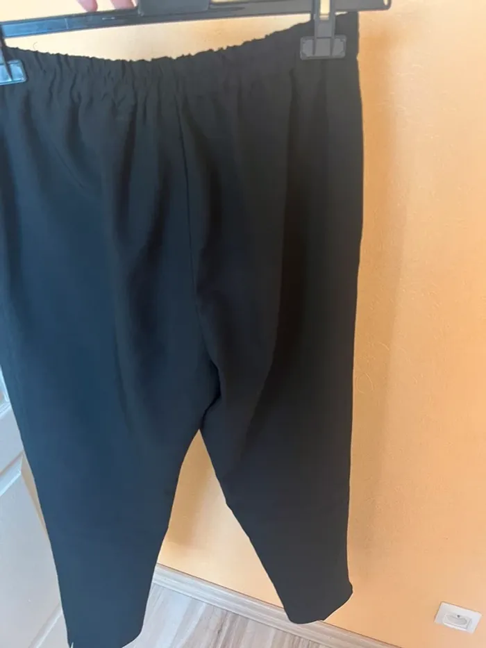 pantalon noir tailleur taille élastique - photo numéro 4
