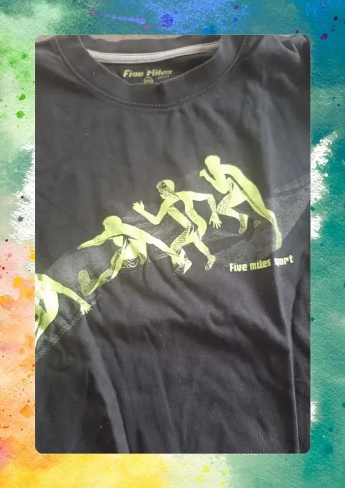 T-shirt Five Miles  Évolution de la Course à Pied  Taille 12 ans - photo numéro 2