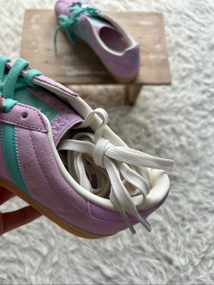 Adidas Originals Gazelle - bliss lilac / acid mint / off white - photo numéro 9