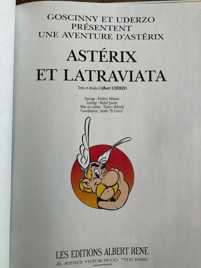 Bande dessinée - Astérix et latraviata - uderzo 2001 - photo numéro 2