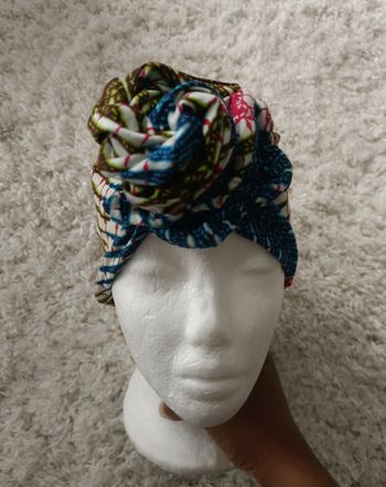 Bandeau en wax avec fil de fer intégré