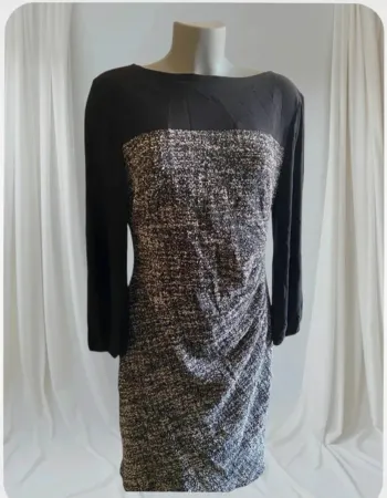 Robe noire élégante Lauren Ralph Lauren taille 12 FR 40 grise