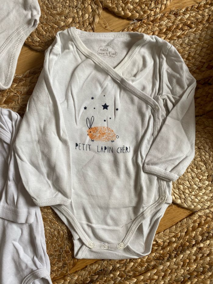 Lot de 7 bodys manches longues 12 mois mixtes - photo numéro 5