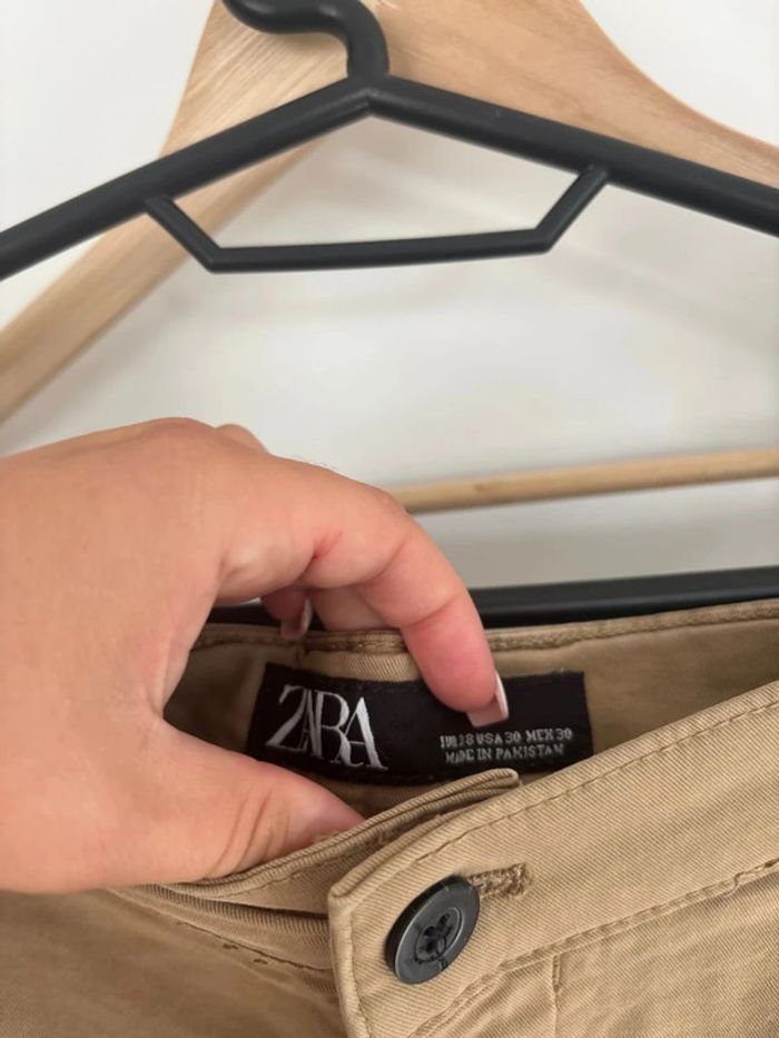 Pantalon chino vert zara taille 38 - photo numéro 4