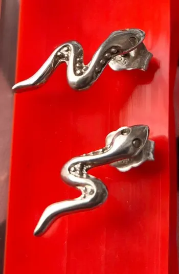 Boucles d'oreilles en forme de serpent