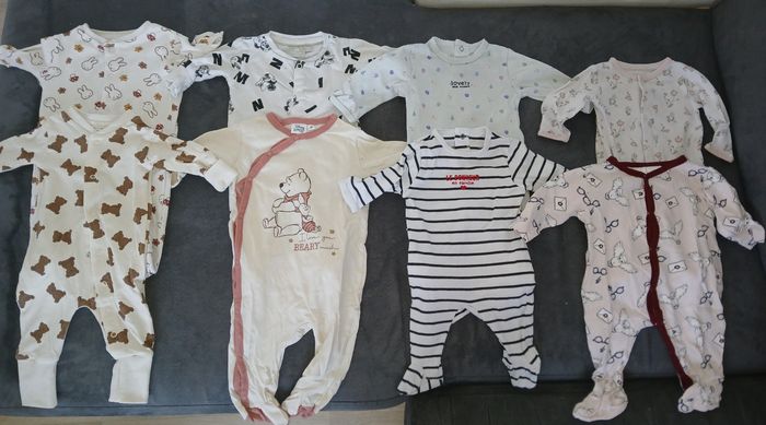 Lot de pyjamas légers fille 1 mois