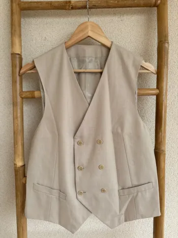 Gilet de costume beige crème Brice taille S