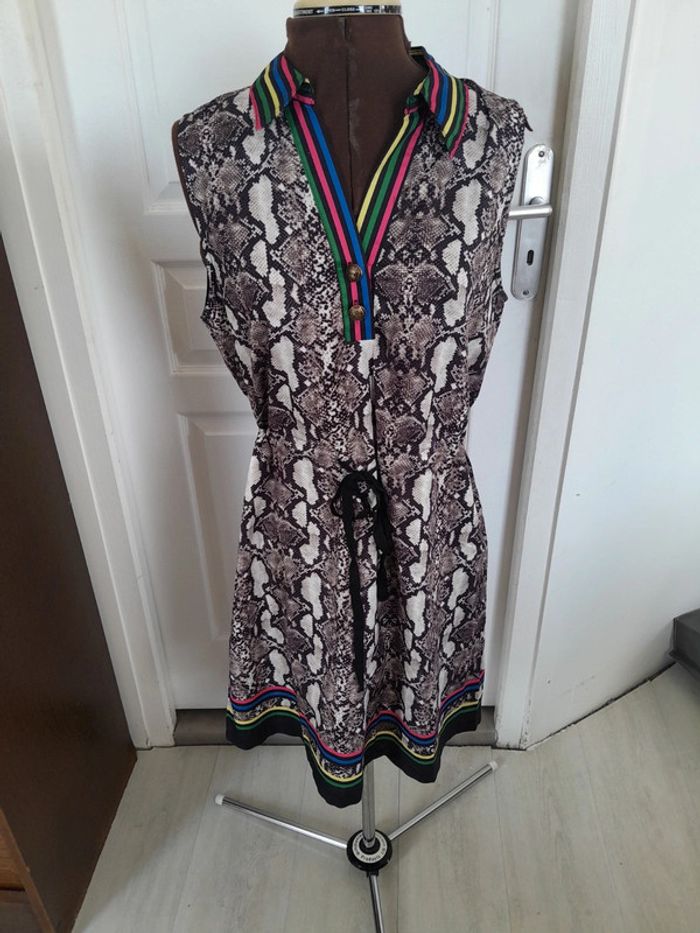 Robe mini été imprimée serpent Ipsso