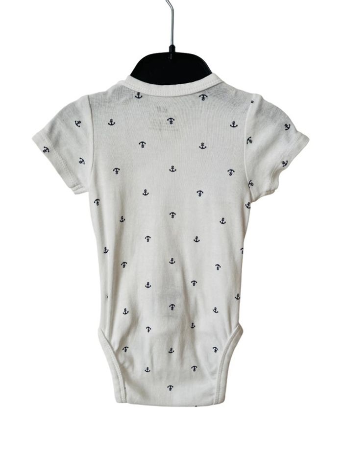 Body croisé à manches courtes, motif ancres - H&M 56cm (1-2 mois) - photo numéro 2