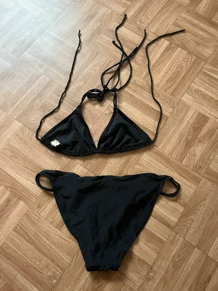 Maillot de bain 2 pièces noir vintage - photo numéro 8