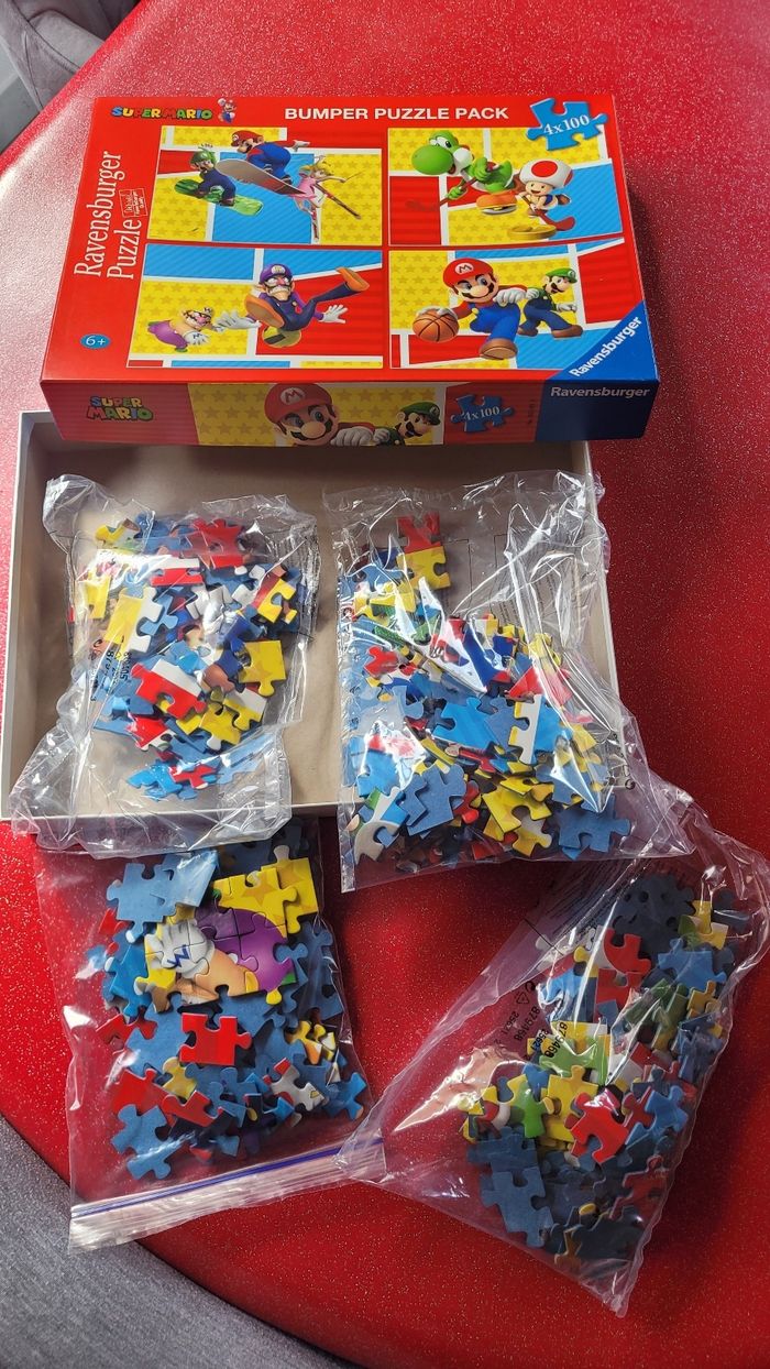 4 puzzles mario 4x 100 pièces - photo numéro 3