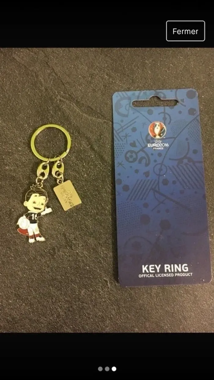 🌺 porte clé collector euro football 2016 uefa officiel - photo numéro 3