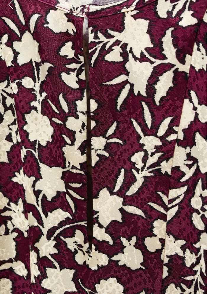 Blouse imprimé floral bordeaux Mango taille S - photo numéro 9