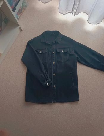 veste en jean noir H&M