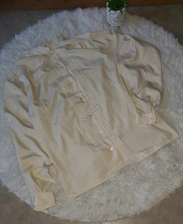 chemise vintage Rodier jaune femme taille 40 - photo numéro 2