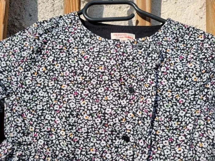 DPAM robe velours, douce, Du Pareil Au Même.. noire à fleurs blanches, 6 ans - photo numéro 6