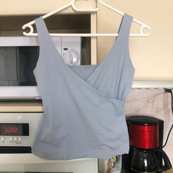 Débardeur cache coeur bleu ciel