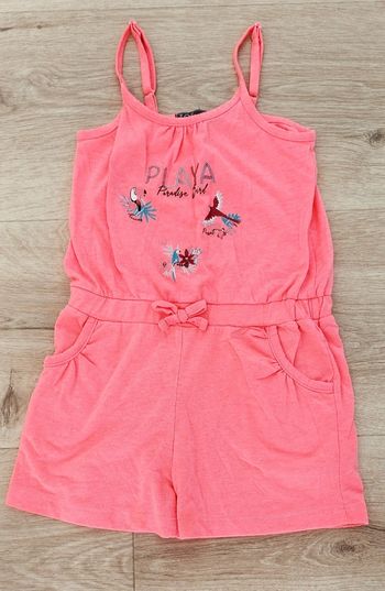 Combishort fille rose vif taille 5 ans TQF Collection