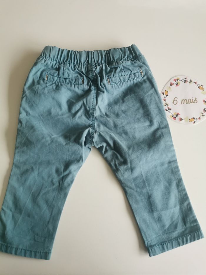 Pantalon bleu bébé garçon 6mois obaibi tbe - photo numéro 4