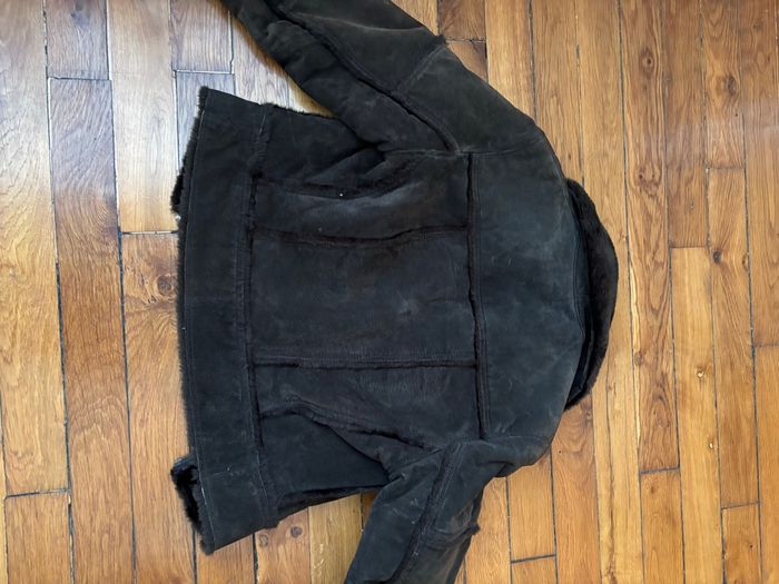 Veste marron effet moumoute - photo numéro 5