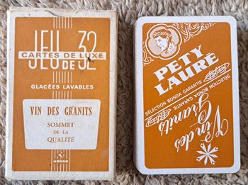♟️Ancien jeu de 32 cartes publicitaires Vin des Granits - Héron
