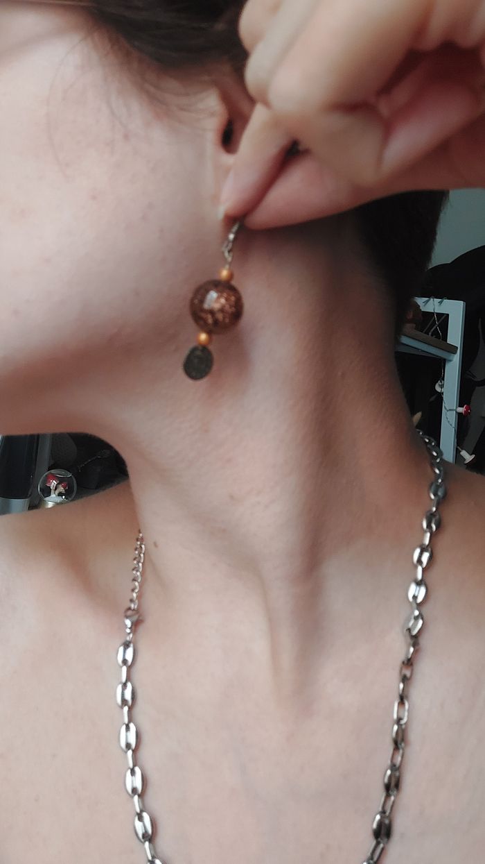 Lot de bijoux marron et multicolore - photo numéro 7