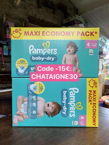 Couche taille 4 Pampers : 216couches