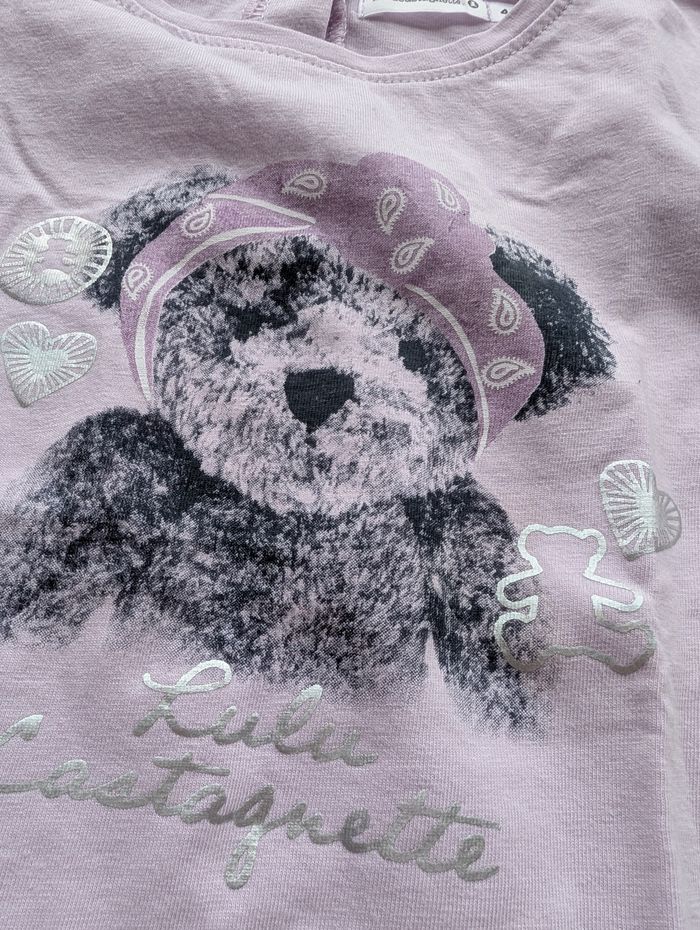 Tshirt ML lilas ourson - 4A - Lulu Castagnette - photo numéro 4