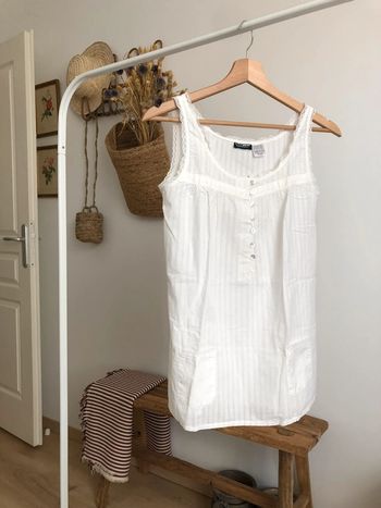 Top blouse active wear taille 34 blanc