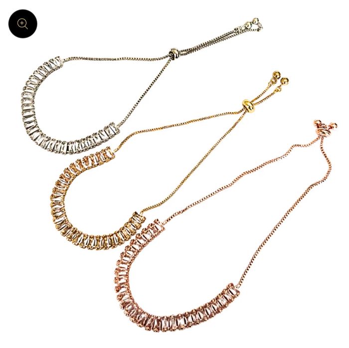 3 bracelets en acier inoxydable strass - photo numéro 3