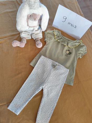 Ensemble 2 pièces pantalon et t shirt 9 mois