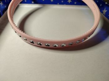 Serre tête rose avec petits brillants - Neuf