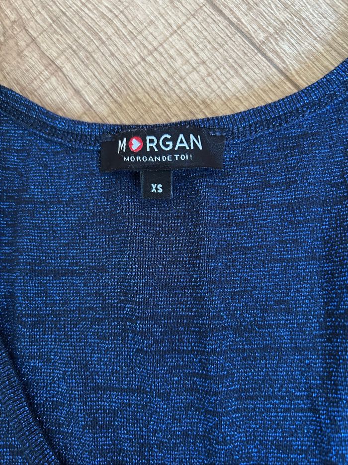 Débardeur bleu marine pailleté Morgan taille XS jamais porté - photo numéro 9