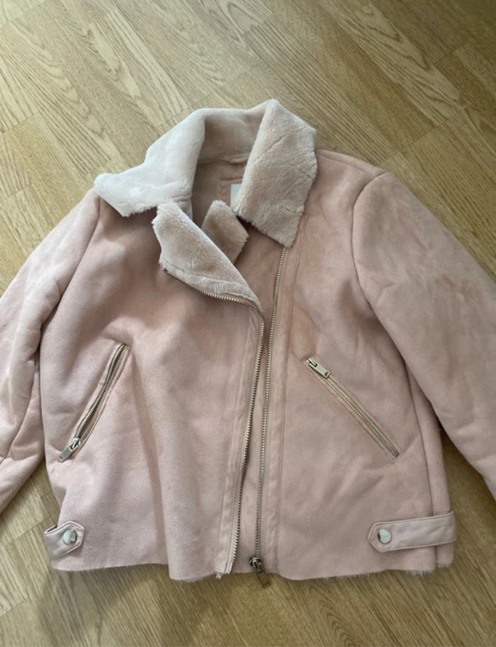Veste polaire perfecto rose pâle M - photo numéro 2