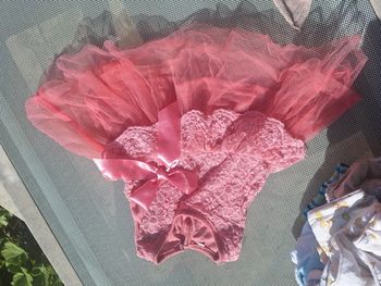 Robe rose princesse tule noeud